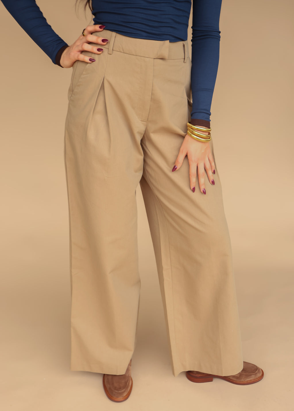 Mocha Pleated Pants