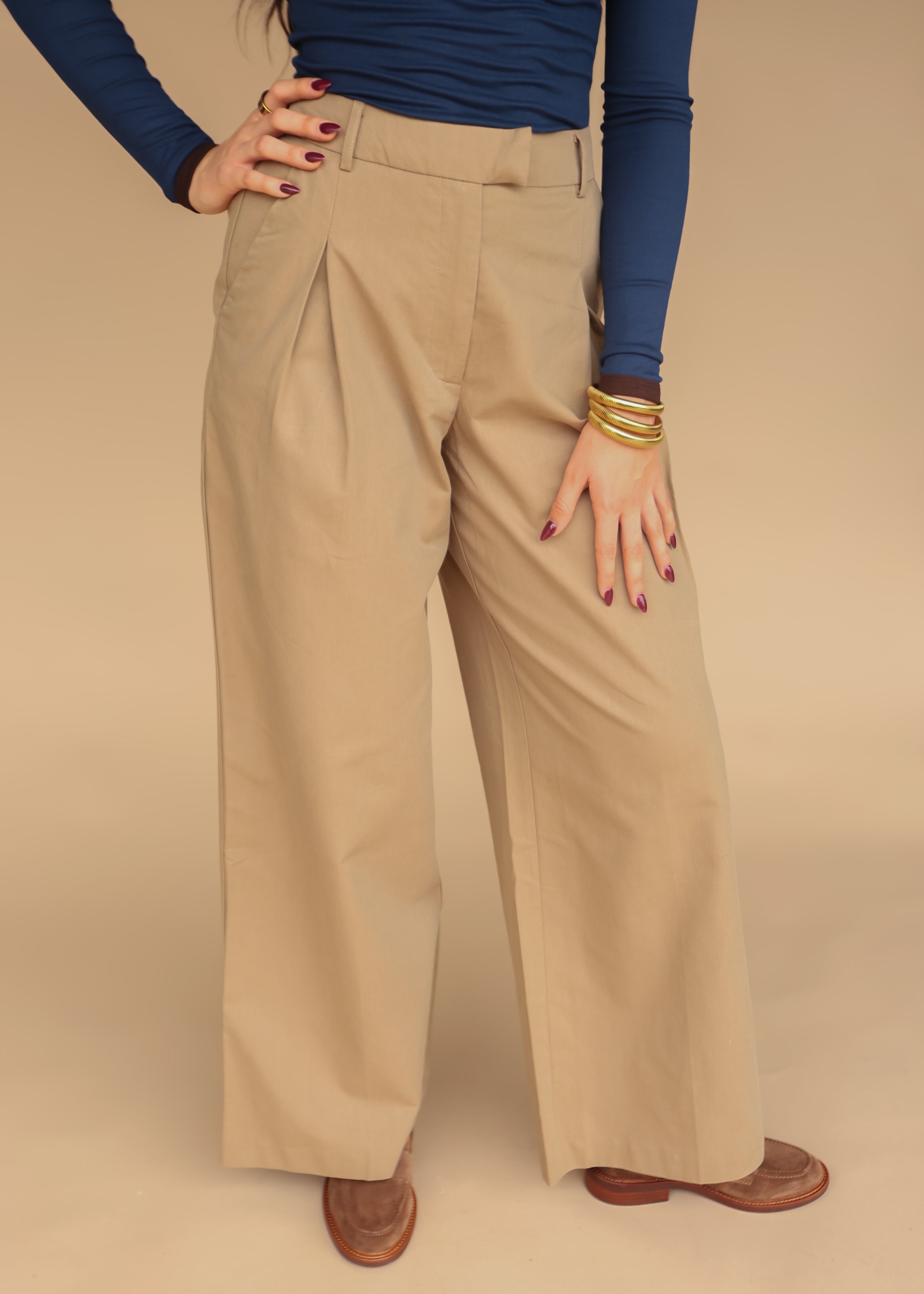 Mocha Pleated Pants
