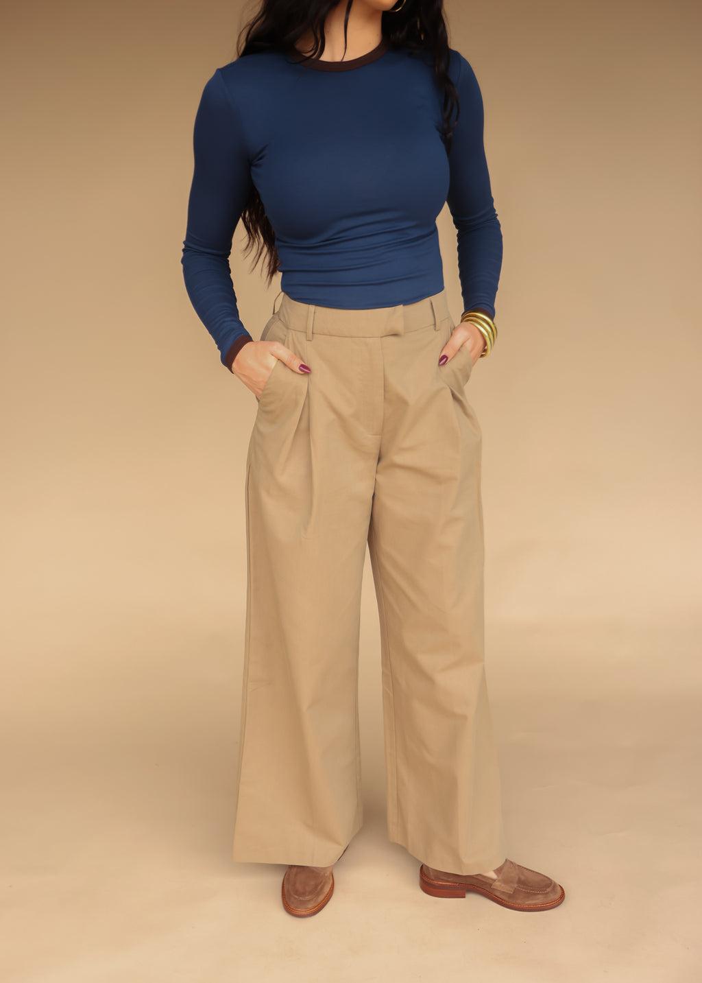 Mocha Pleated Pants