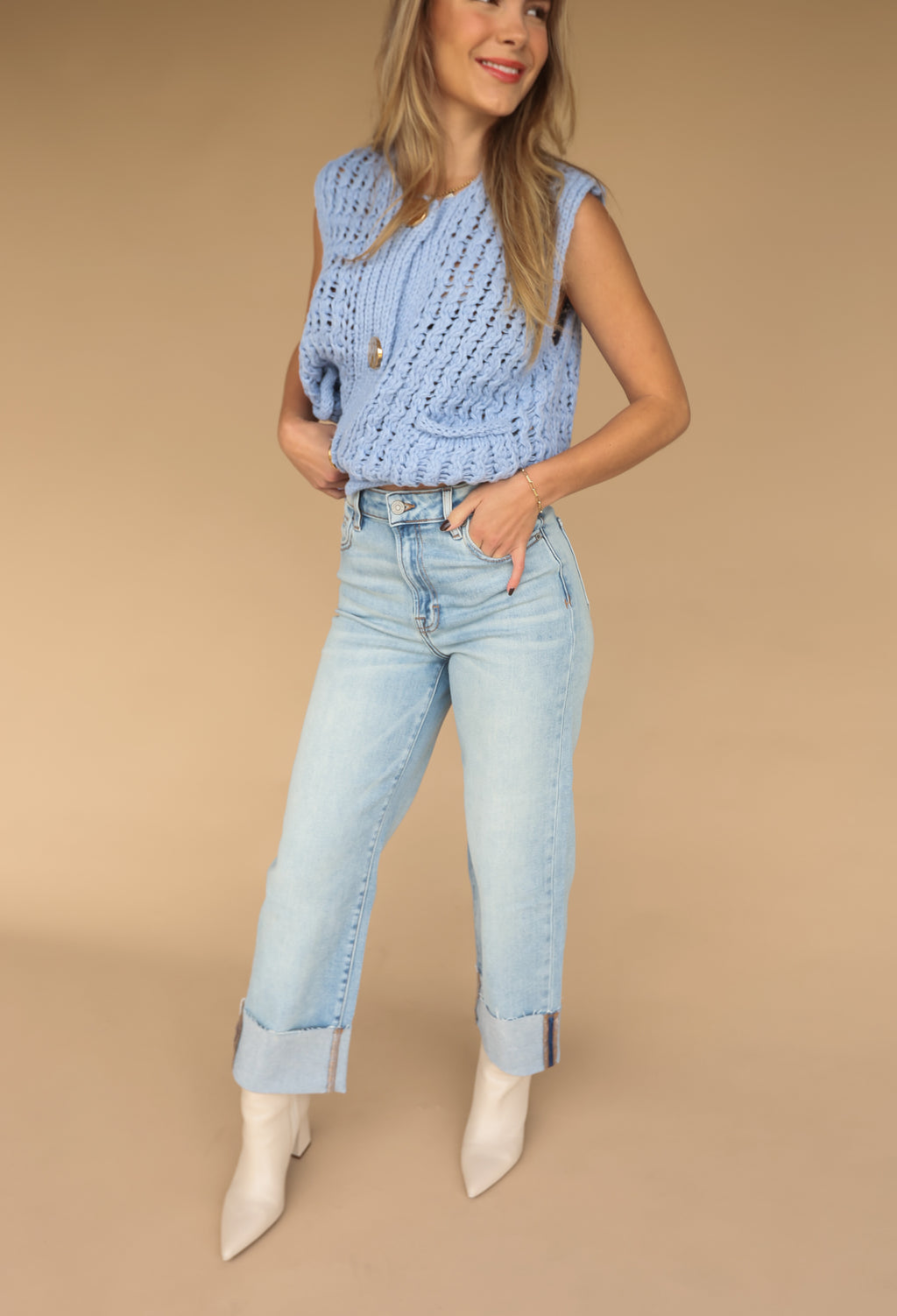 Cropped Strait Denim