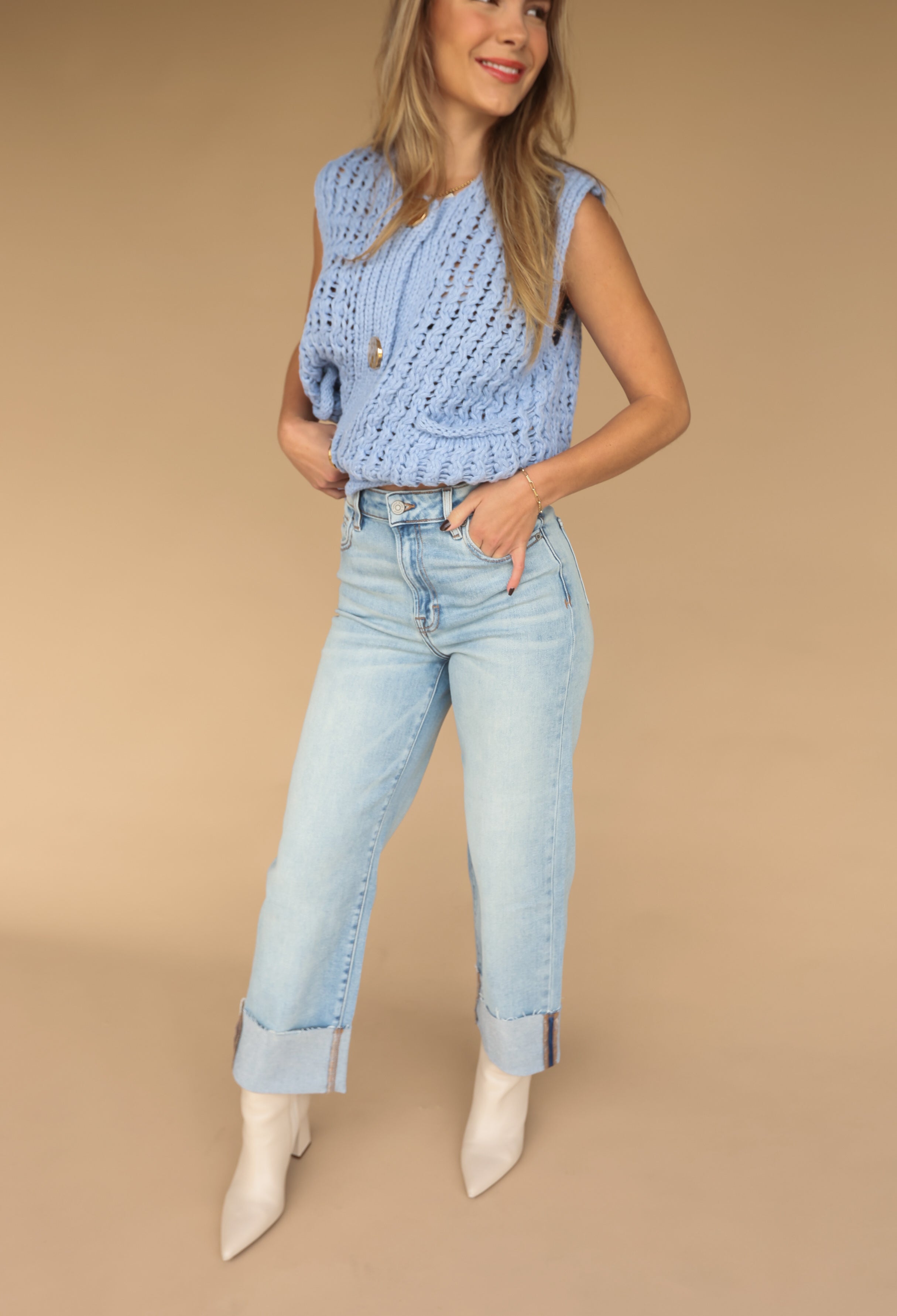 Cropped Strait Denim