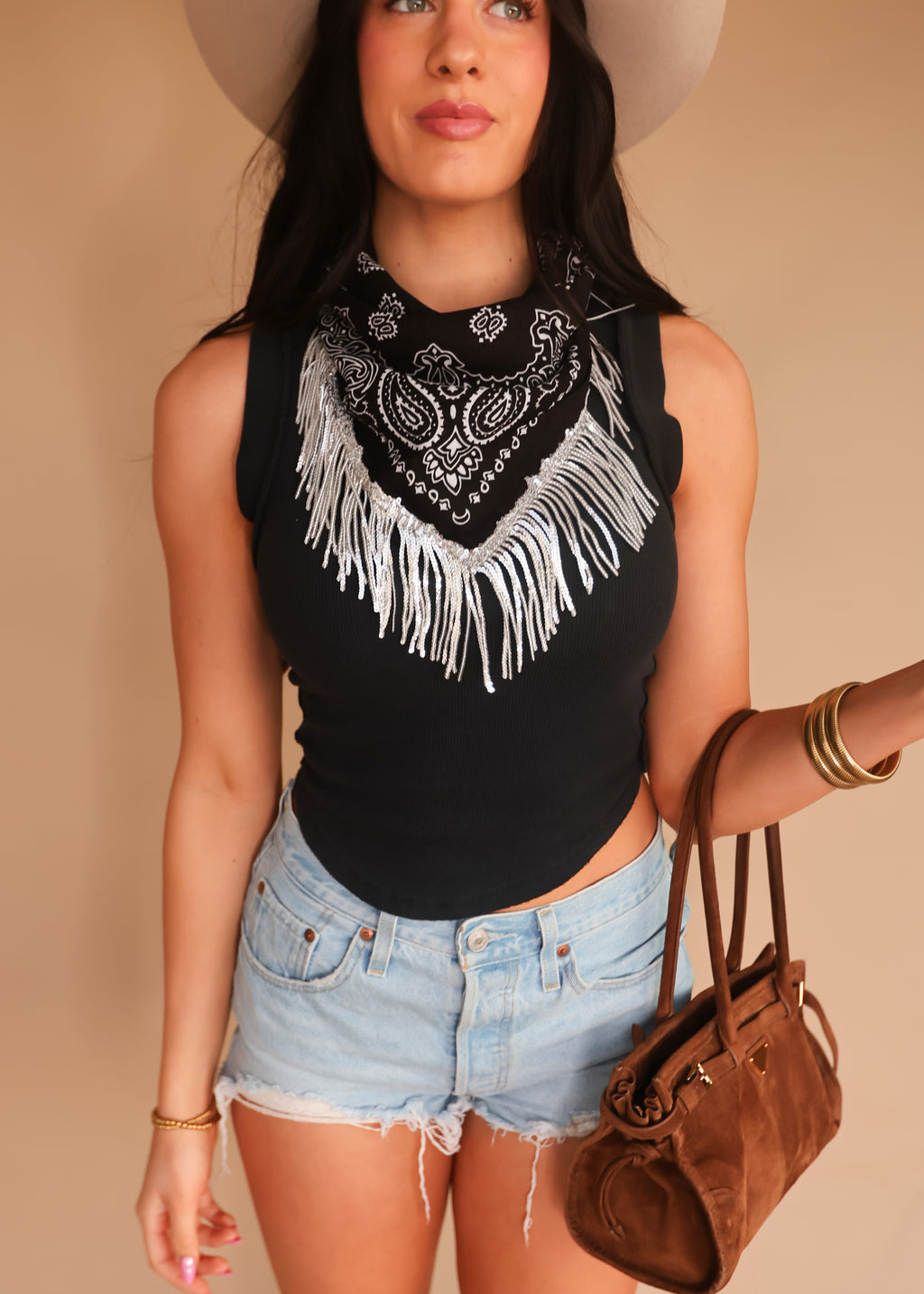 Western Fringe Bandana Scarf