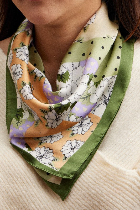 Floral Silk Scarf